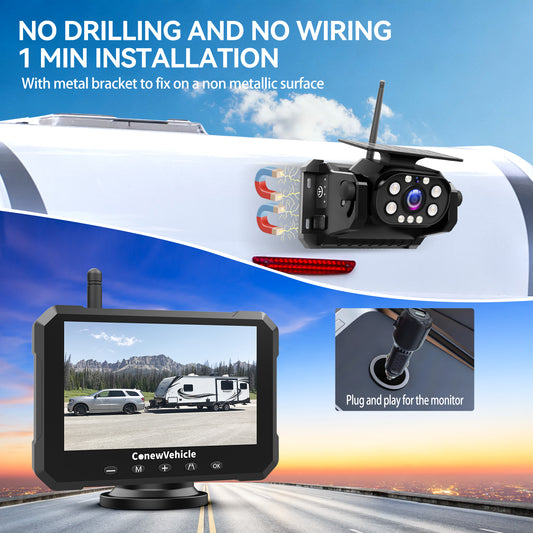 WiFi Magnetic Solar Wireless Backup Camera