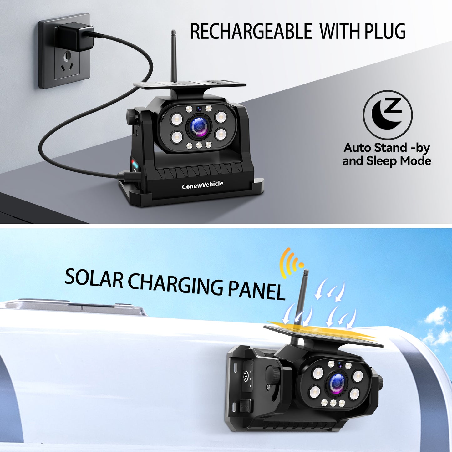 WiFi Magnetic Solar Wireless Backup Camera
