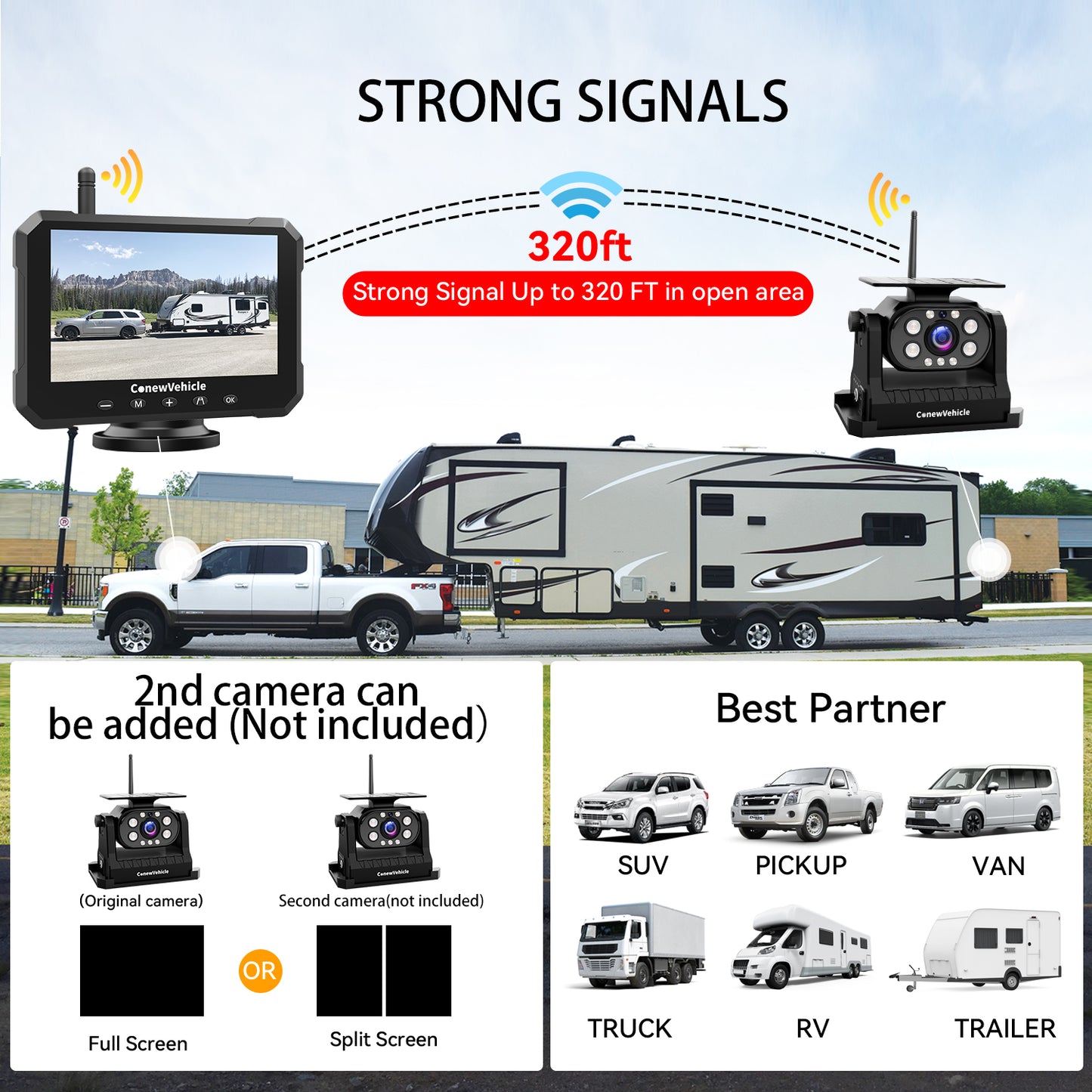 WiFi Magnetic Solar Wireless Backup Camera