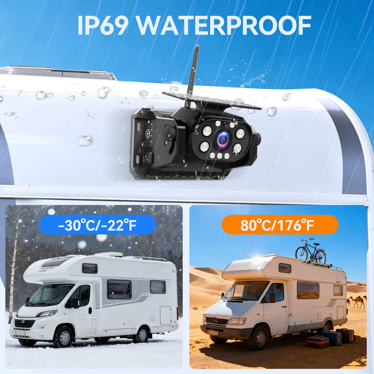 WiFi Magnetic Solar Wireless Backup Camera